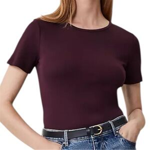 Ann Taylor Pima Cotton Crew Neck Tee